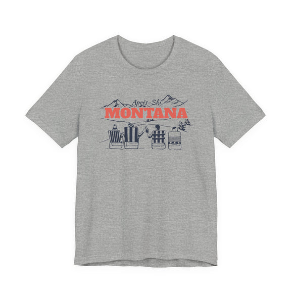 Montana Après-ski T-Shirt - Vintage Mountain Graphic Tee