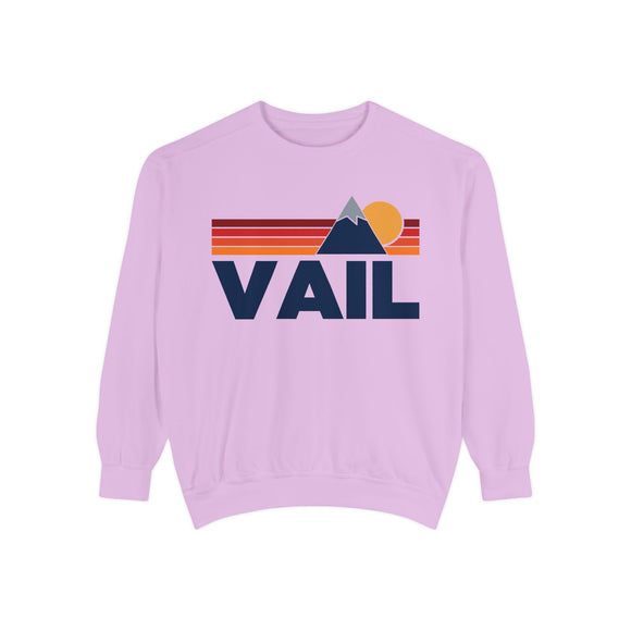 Vail, Colorado Mountain Stripes Sweatshirt | Comfort Colors - 100% Cotton