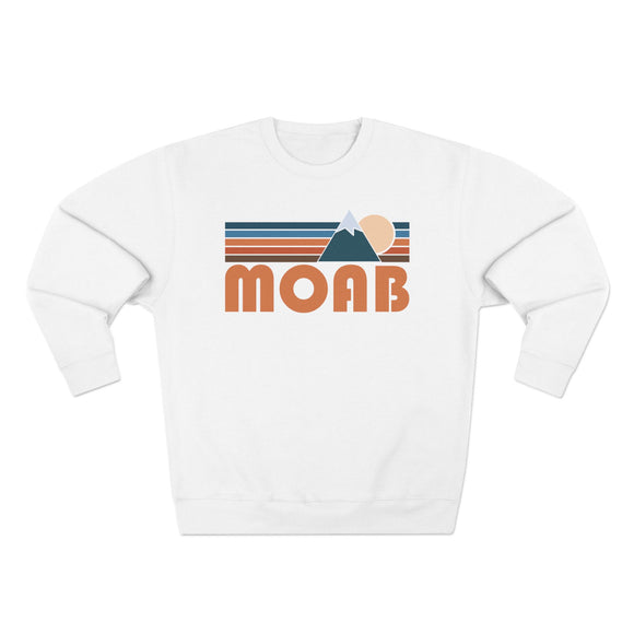 Premium Moab, Utah Retro Mountain Graphic Sweatshirt