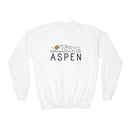 Aspen, Colorado Youth Sweatshirt - Unisex Kid's Aspen Crewneck Sweatshirt-2