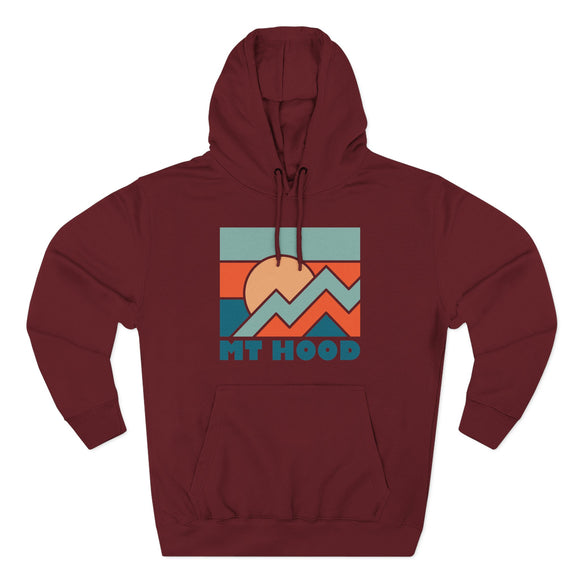 Mount Hood, Oregon Hoodie - Retro Mountain Unisex Sweatshirt