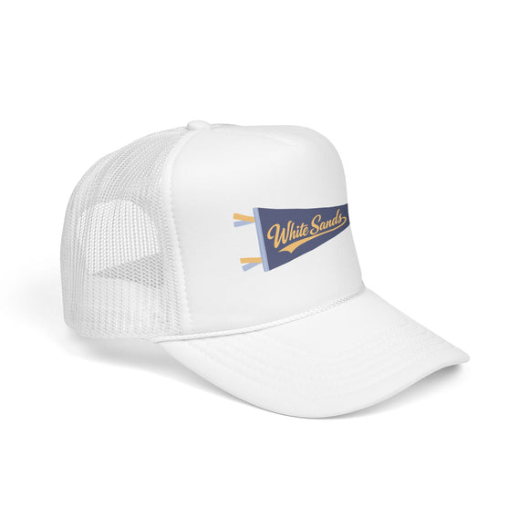 White Sands National Park Pennant Trucker Hat — Vintage Foam Mesh Cap