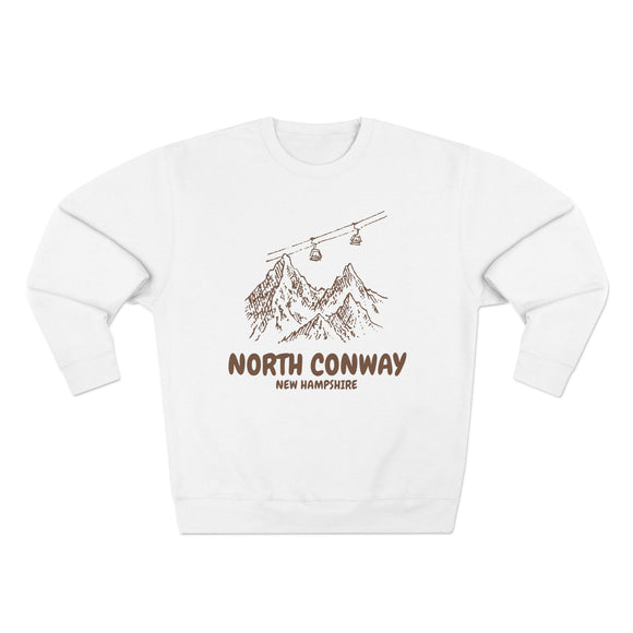 Premium North Conway, New Hampshire Gondola Ski Mountain Sweatshirt