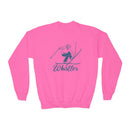 Whistler, Canada Youth Crewneck Sweatshirt - Snow Ski Unisex Kid's Whistler, Canada Sweatshirt-3