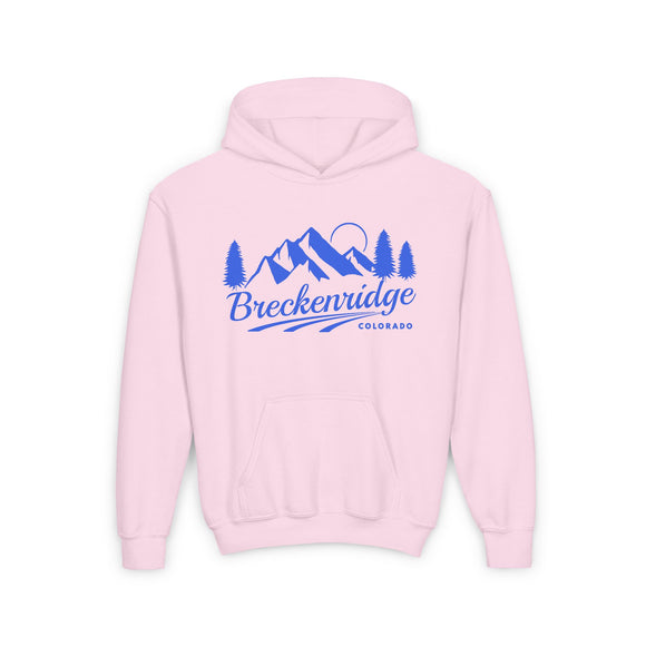 Retro Breckenridge, Colorado Youth Hoodie - Mountain Breckenridge, Colorado Kids Sweatshirt, Cute Breckenridge, Colorado Children's Pullover