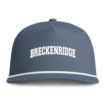 Breckenridge, Colorado Embroidered Rope Hat - Vintage Sunwashed Rope Cap, Comfort Colors