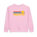 Jackson Hole, Wyoming Toddler Sweatshirt - Retro Sun Jackson Hole Toddler Crewneck Sweatshirt-5