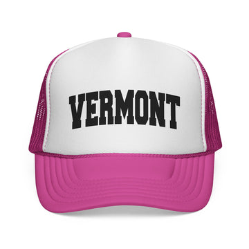 Buy pink Vermont Retro Collegiate Style Trucker Hat