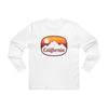California Mens Base Long-sleeve Tee - Retro Ombre Heavy Weight Long Sleeve T-shirt