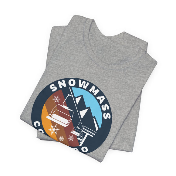 Snowmass, Colorado T Shirt - Retro Ski Lift Tee