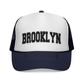 Buy dark-navy Brooklyn, New York Collegiate Style Trucker Hat