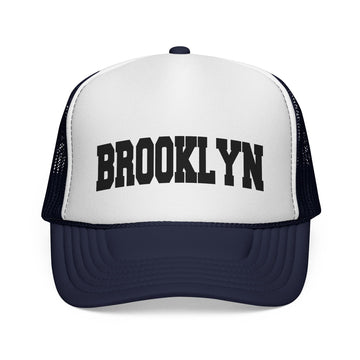 Buy dark-navy Brooklyn, New York Collegiate Style Trucker Hat