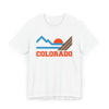 Colorado Retro Mountains Sunset T-Shirt | Vintage Colorado Tee