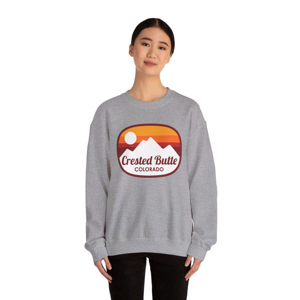 Crested Butte, Colorado Sweatshirt - Unisex Retro Ombre Crewneck Crested Butte Sweatshirt