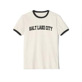Salt Lake City, Utah Cotton Ringer Graphic Tee - Unisex Salt Lake City T Shirt, Vintage Style Tee, Men's/Women's Tee - 0