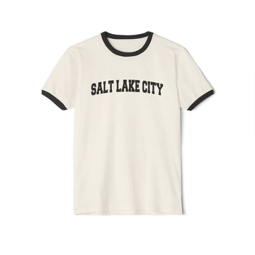 Salt Lake City, Utah Cotton Ringer Graphic Tee - Unisex Salt Lake City T Shirt, Vintage Style Tee, Men's/Women's Tee - 0