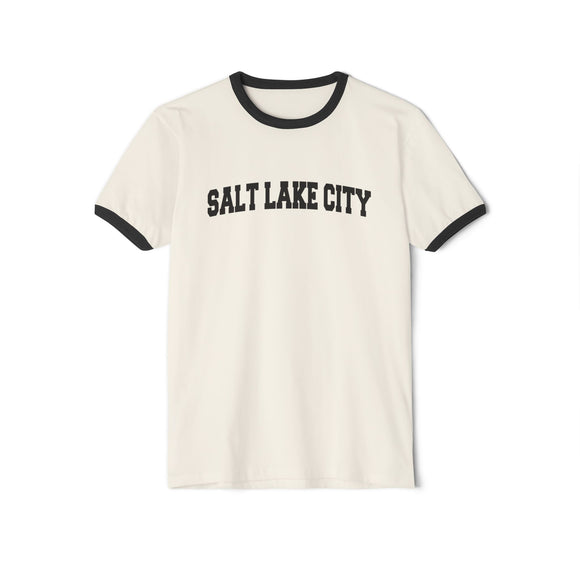 Salt Lake City, Utah Cotton Ringer Graphic Tee - Unisex Salt Lake City T Shirt, Vintage Style Tee, Men's/Women's Tee