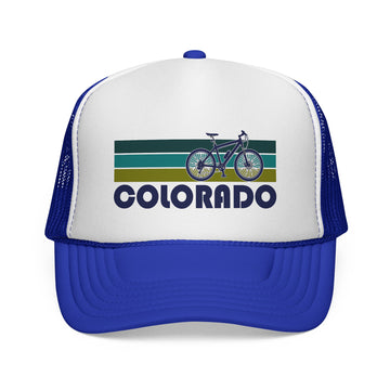 Buy royal Colorado Retro Bike Trucker Hat - Vintage Style Colorado Cap