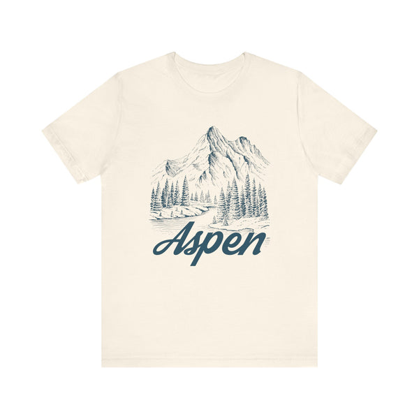Aspen, Colorado Graphic Tee - Mountain Illustration Aspen T Shirt
