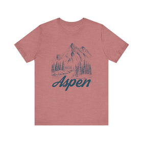 Aspen, Colorado Graphic Tee - Mountain Illustration Aspen T Shirt