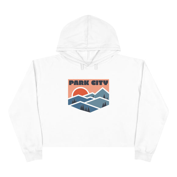 Women's Park City, Utah Crop Hoodie - Premium Mountain Crop Sweatshirt
