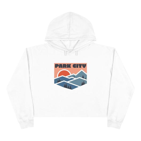 Women's Park City, Utah Crop Hoodie - Premium Mountain Crop Sweatshirt