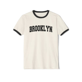 Brooklyn, New York Cotton Ringer Graphic Tee - Unisex Brooklyn T Shirt, Vintage Style Tee, Men's/Women's Tee - 0