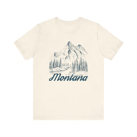 Buy natural Montana Graphic Tee - Mountain Illustration Montana T Shirt