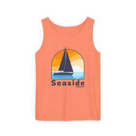 Seaside, Oregon Sailboat Tank Top | Comfort Colors 100% Cotton