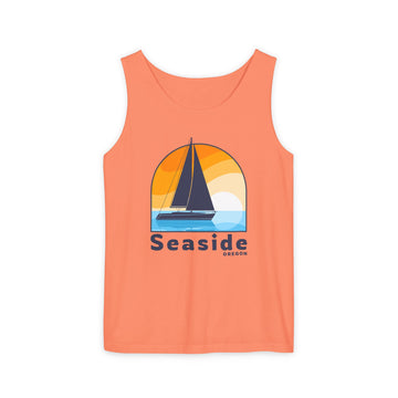 Seaside, Oregon Sailboat Tank Top | Comfort Colors 100% Cotton