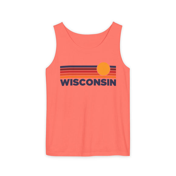 Wisconsin Retro Sunstripe Tank Top | Comfort Colors - 100% Cotton