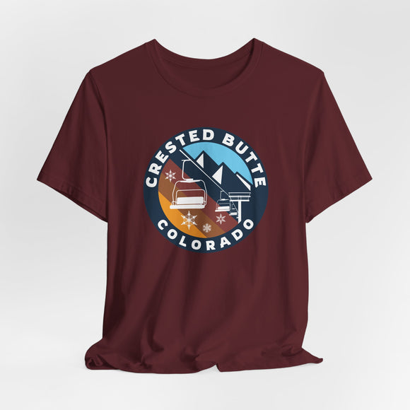 Crested Butte, Colorado T Shirt - Retro Ski Lift Tee