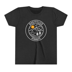 Montpelier, Vermont Youth Shirt - Retro Mountain Montpelier Kid's T-Shirt