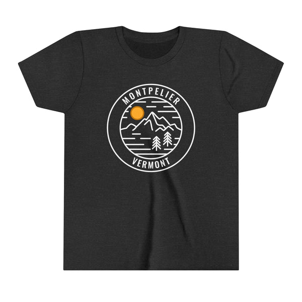 Montpelier, Vermont Youth Shirt - Retro Mountain Montpelier Kid's T-Shirt