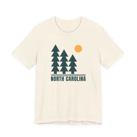 North Carolina T Shirt - Retro Trees North Carolina Tee