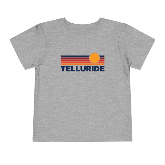 Telluride, Colorado Toddler T-Shirt - Retro Sun Tee