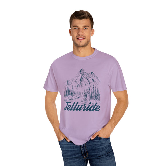 Telluride, Colorado Graphic Tee - Mountain Illustration Telluride T Shirt