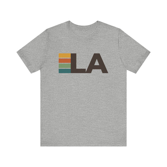Los Angeles, California tee - LA t shirt retro stripes