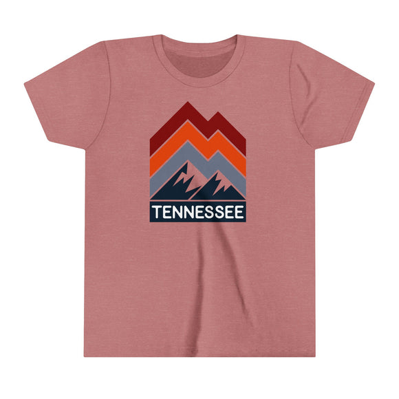 Tennessee Youth Shirt - Retro Mountain Tennessee Kid's T-Shirt