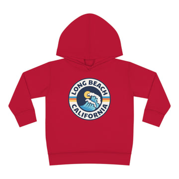 Buy vintage-red Long Beach, California Toddler Hoodie - Unisex Long Beach Toddler Sweatshirt