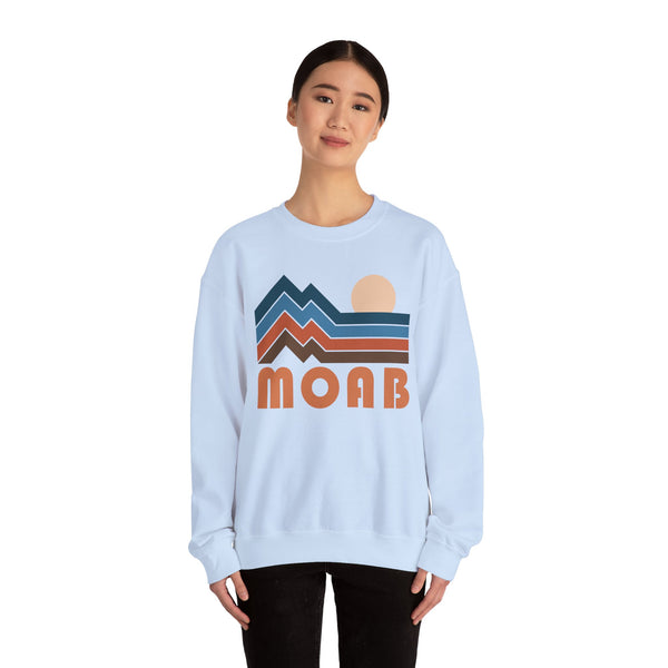 Moab, Utah Sweatshirt Retro Mountains, Moab Unisex Graphic Crewneck