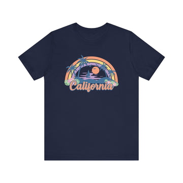 Buy navy California T-Shirt - Retro Beach Unisex California Shirt