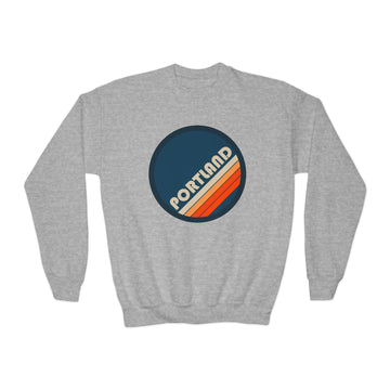 Portland, Oregon Youth Crewneck Sweatshirt - Unisex Kid's Portland, Oregon Sweatshirt - 0