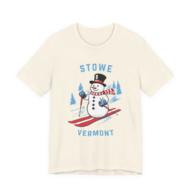Stowe, Vermont T Shirt - Ski Snowman Graphic Tee - 0