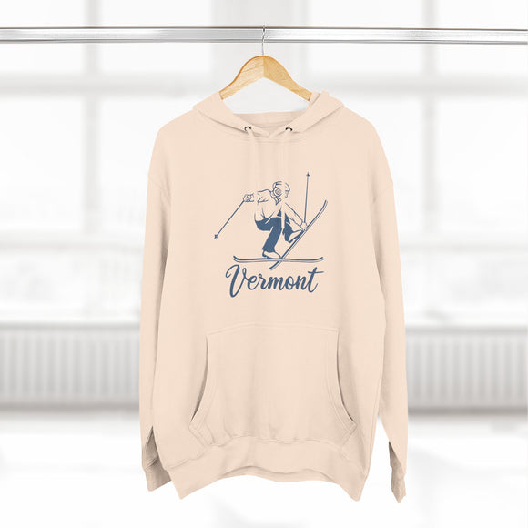 Premium Vermont Vintage Snow Ski Hoodie