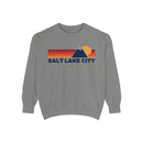 Salt Lake City, Utah Mountain Stripes Sweatshirt | Comfort Colors - 100% Cotton-5