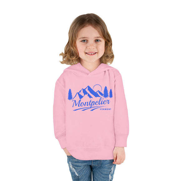 Montpelier, Vermont Toddler Hoodie - Unisex Mountain Montpelier Pullover Sweatshirt, Kids Hooded Jumper, Vermont Souvenir