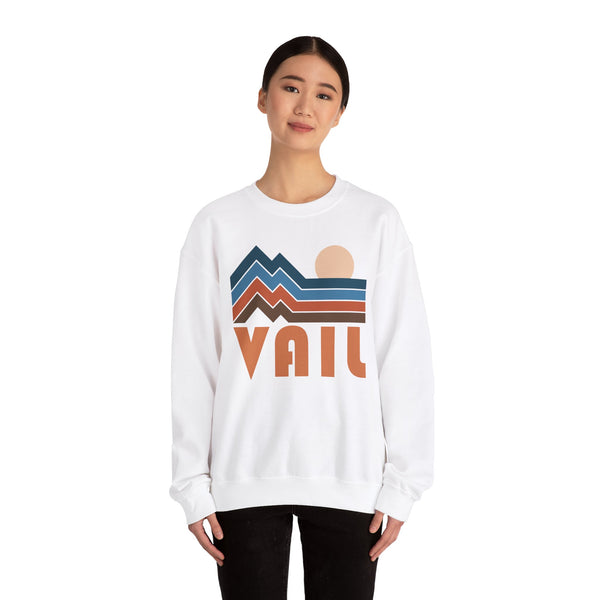 Vail, Colorado Sweatshirt Retro Mountains, Vail Unisex Graphic Crewneck