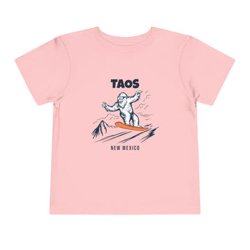 Buy pink Taos, New Mexico Yeti Snowboard Toddler Tee