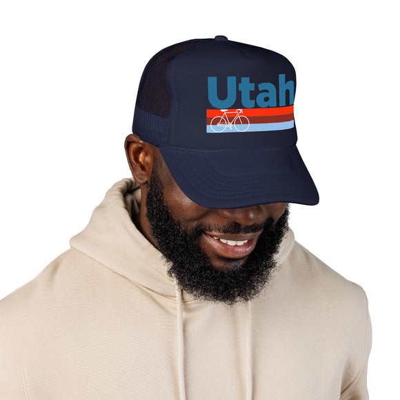 Utah Trucker Hat - Foam Utah Bike Cap